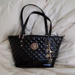 Anne Klein Black Patent tote